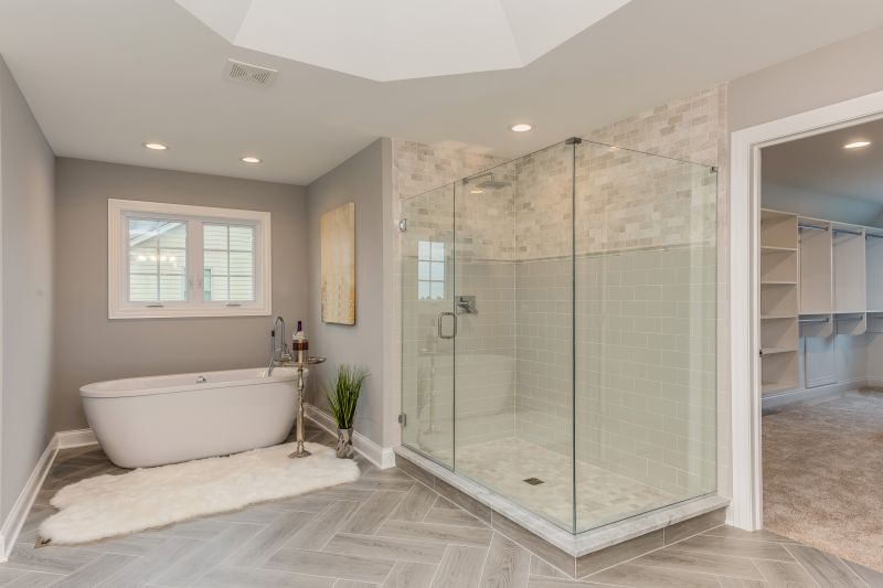 Open-Concept Shower with Glass Walls